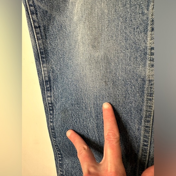 VINTAGE Lee Jeans Size 15 USA MADE Mom High Rise Faded Broken In Patina - Picture 8 of 16
